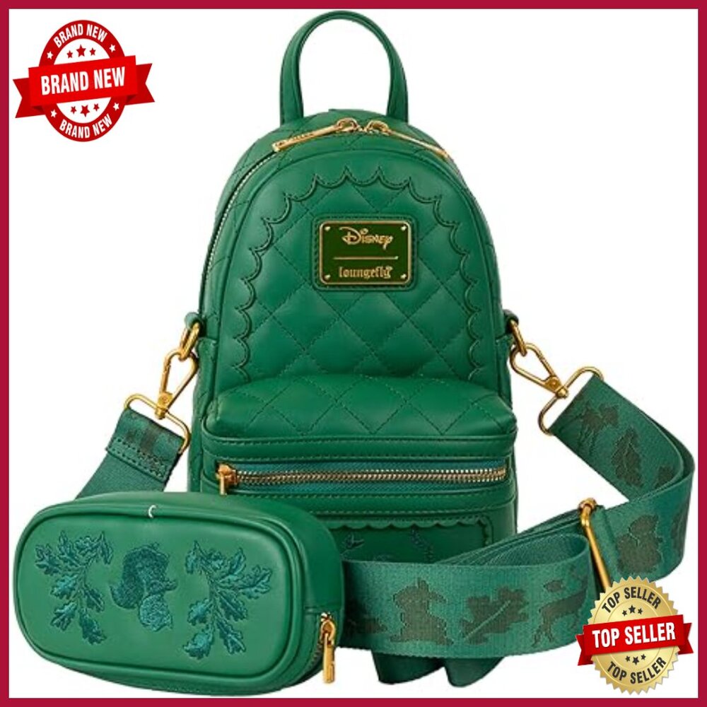 Convertible Sling Bag With Zippered Pouch, Quilted Faux Leather